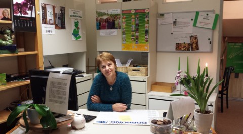 Die Leiterin der Hörbibliothek Christa Wiener-Pucher
