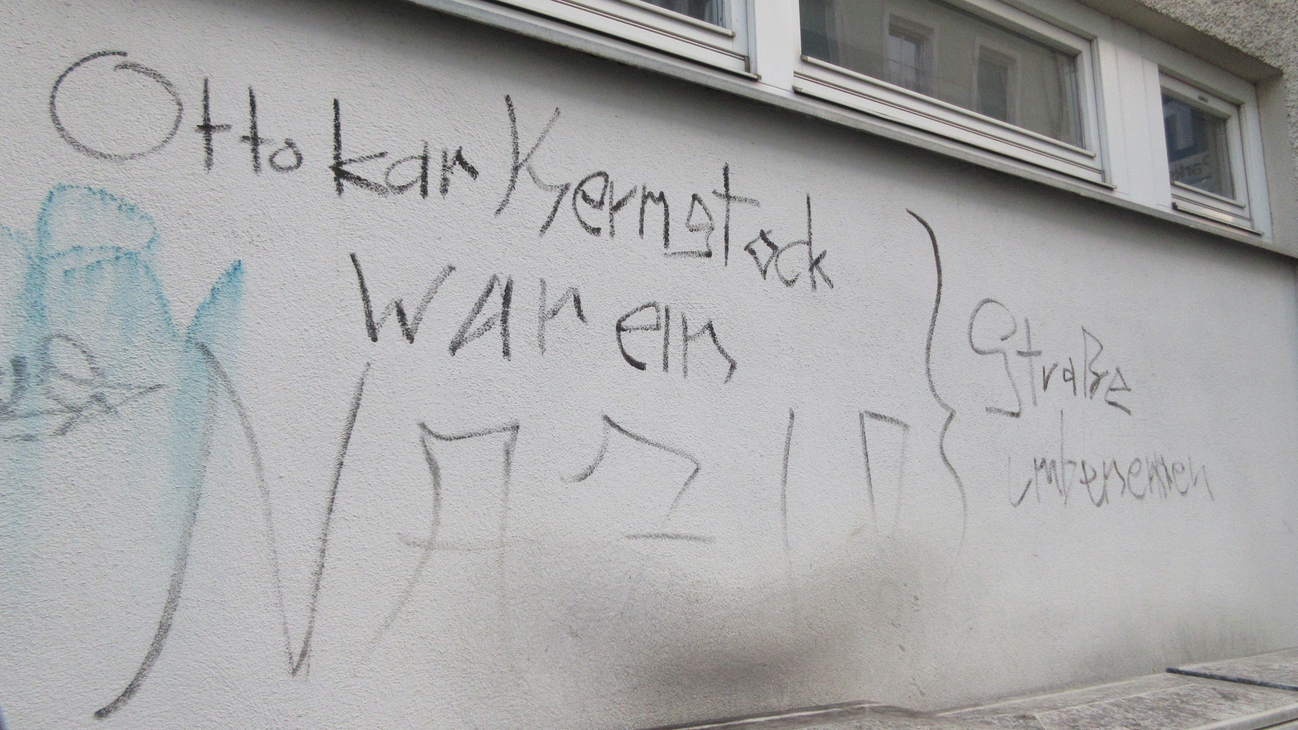 Graffiti "Kernstock war ein Nazi"