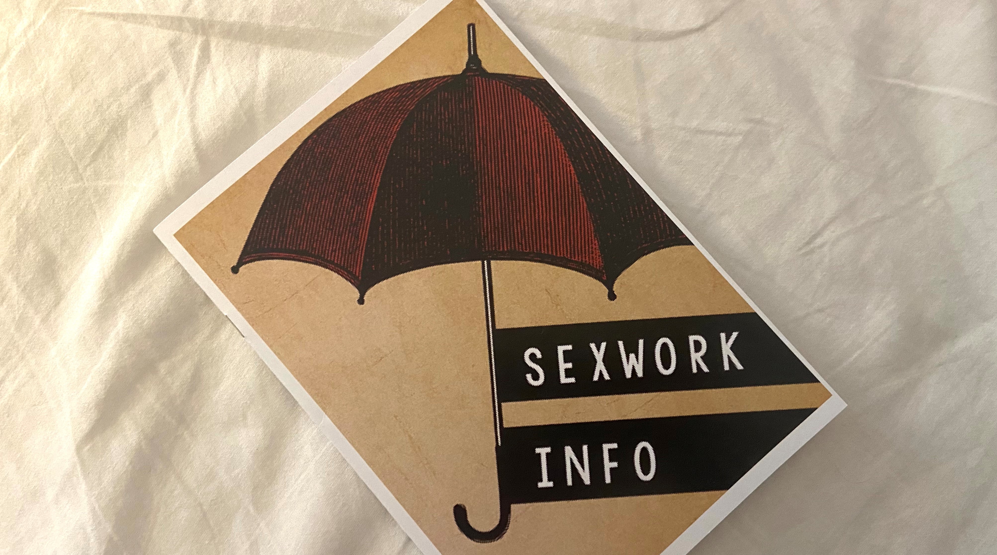 Broschüre, auf der "Sexwork-Info" steht