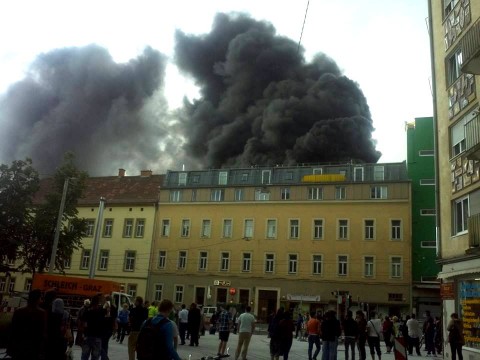 Die Annenstraße wurde gesperrt. (c) Adrian Engel 