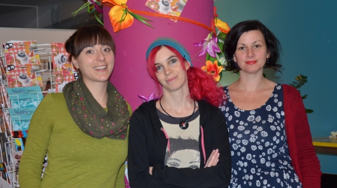 Das Mitarbeiterinnenteam steht den Mädchen mit Rat und Tat zur Seite v.l.n.r. Ursula Kufleitner, Birgit Hofstadler, Marina Stiegler