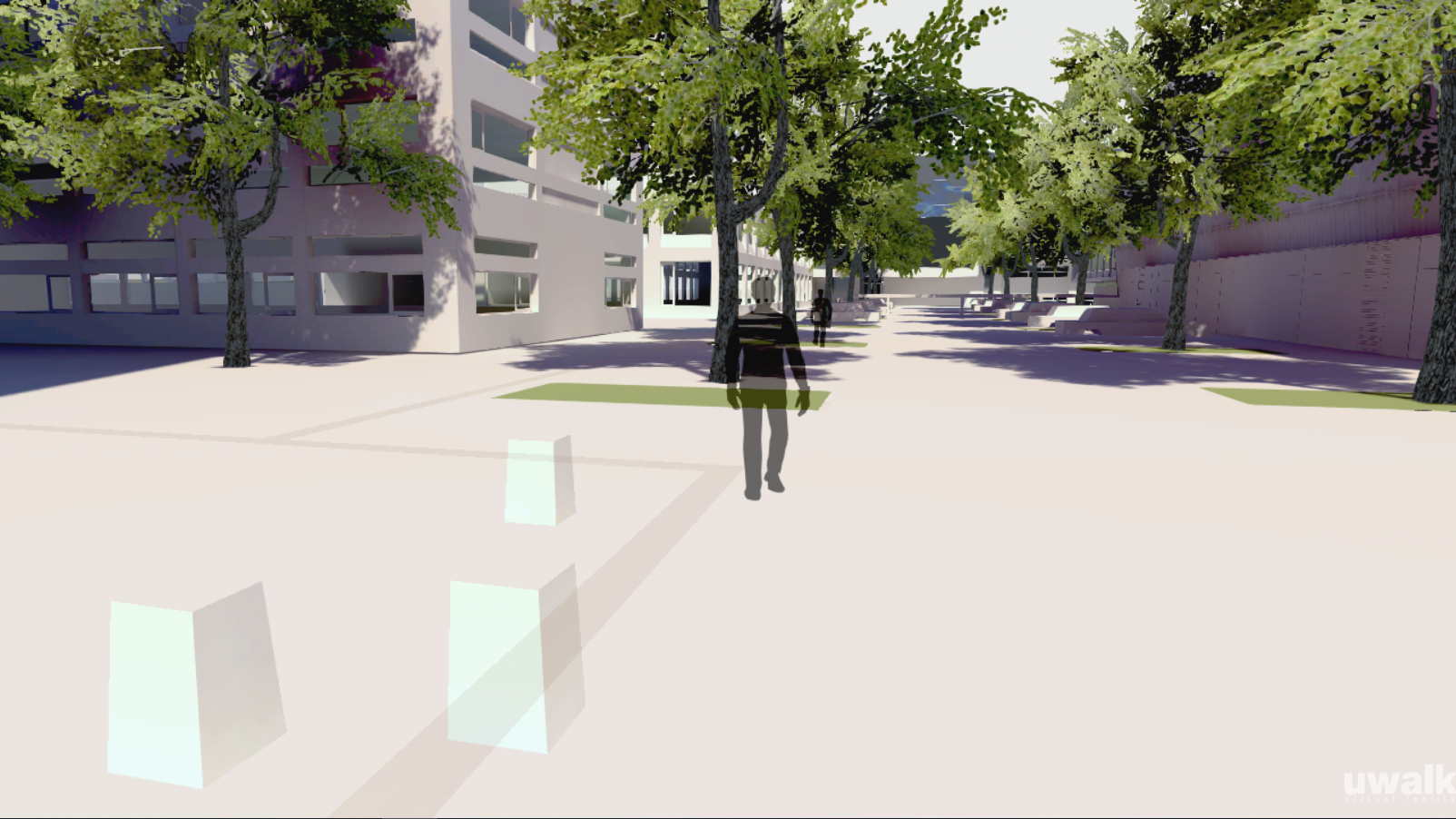 Zusammen mit den virtuellen Bewohnern lässt sich schon jetzt die Smart-City Waagner-Biro erleben -Quelle: uwalkin