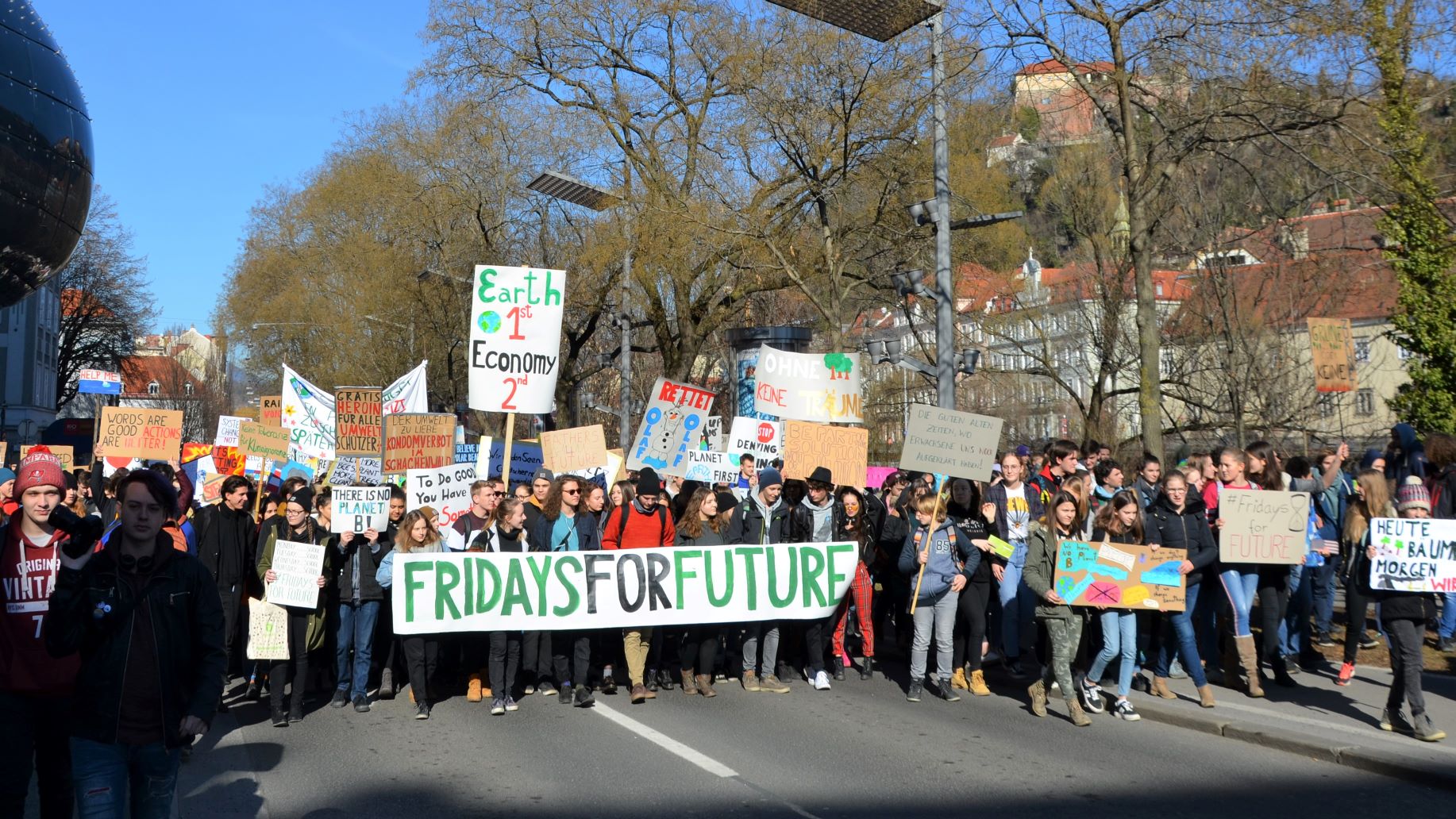 Demonstrationszug in Graz