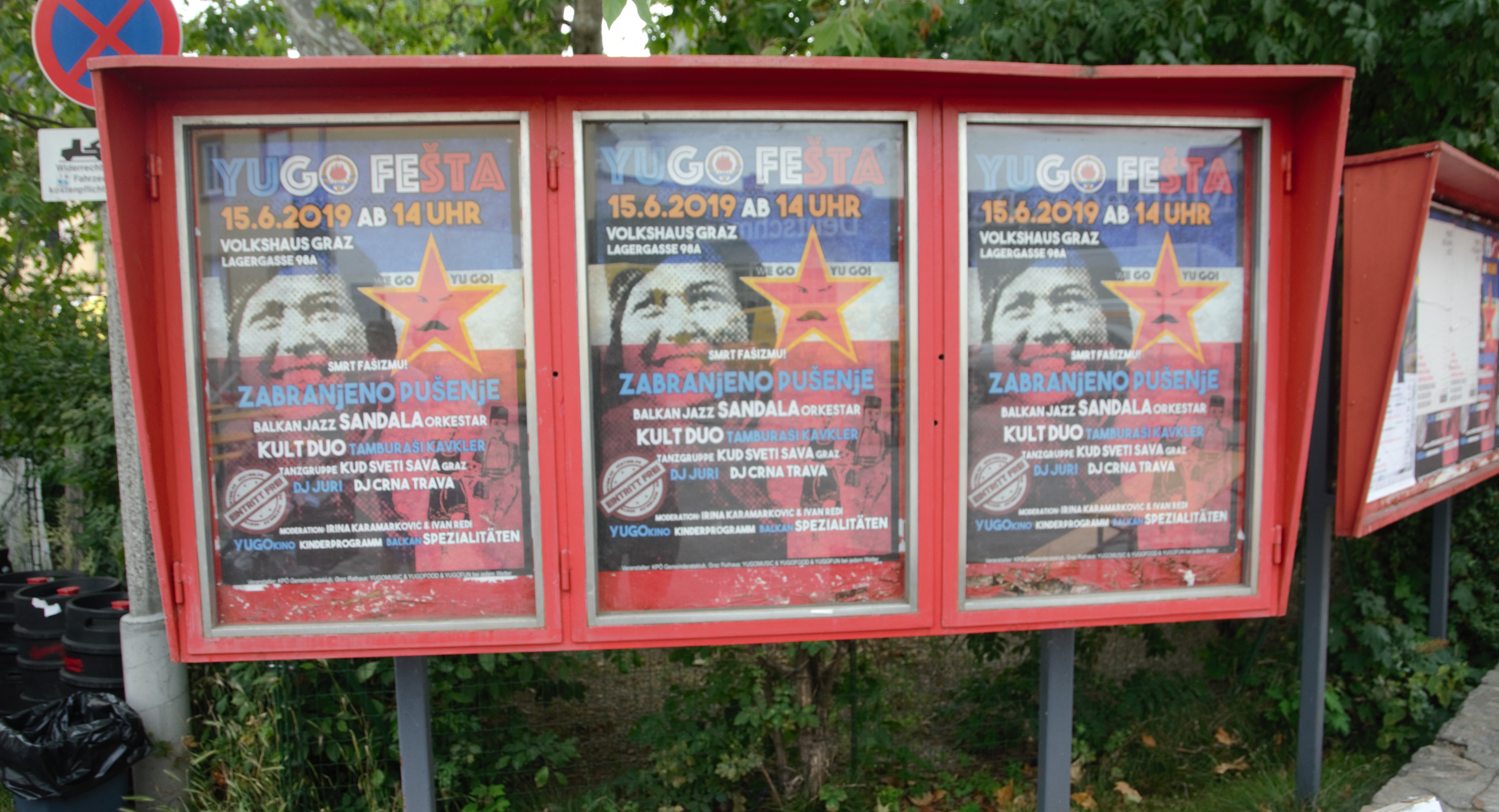 Plakate sorgten im Vorfeld des Festes für Kritik