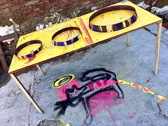 Pinke Graffiti Katze