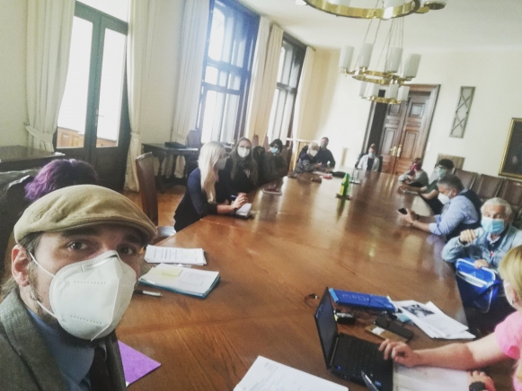 Ein Selfie von Ex-Bezirksvorsteher Ammerer aus dem Stadtsenatssaal