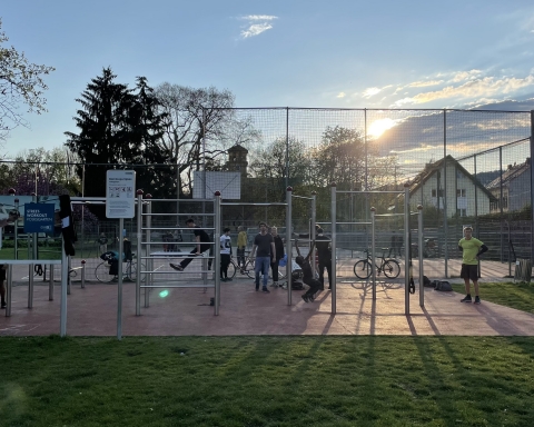 Street-Workout-Areal im Volksgarten