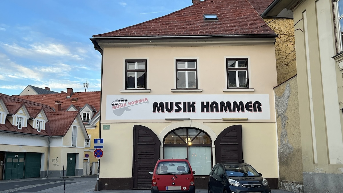 Musikgeschäft von außen