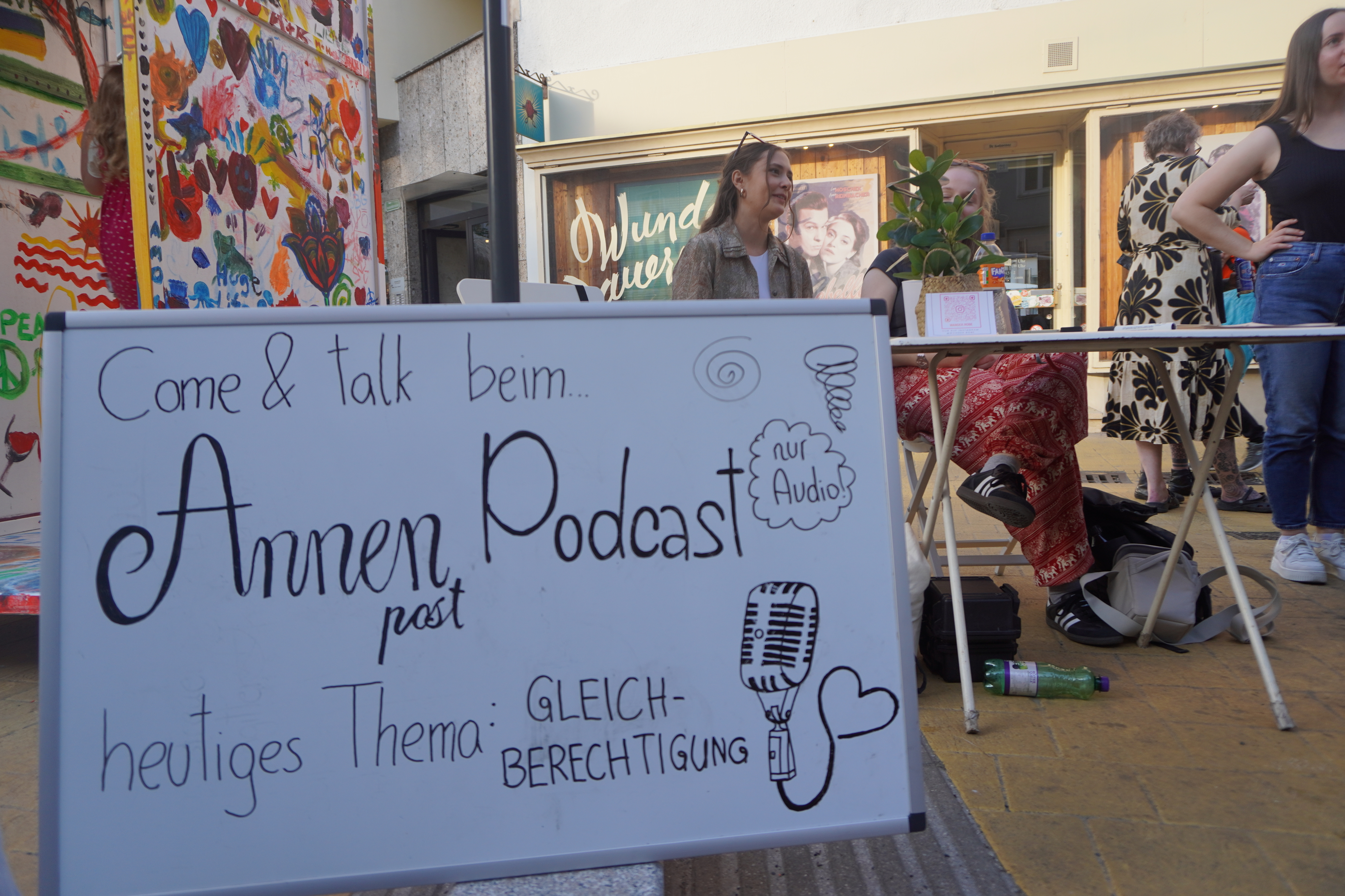 Annenpodcast-Stand der Annenpost beim diesjährigen Lendwirbel