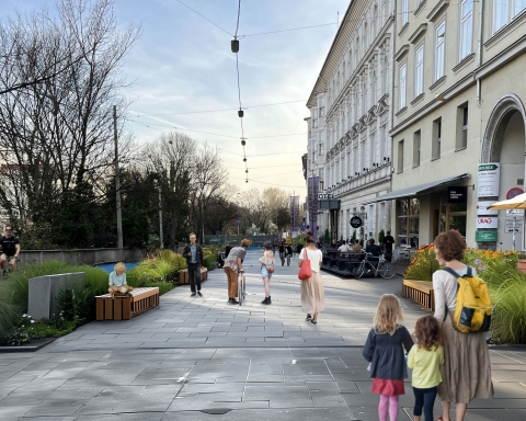 So könnte der Grieskai nach der Umgestaltung aussehen