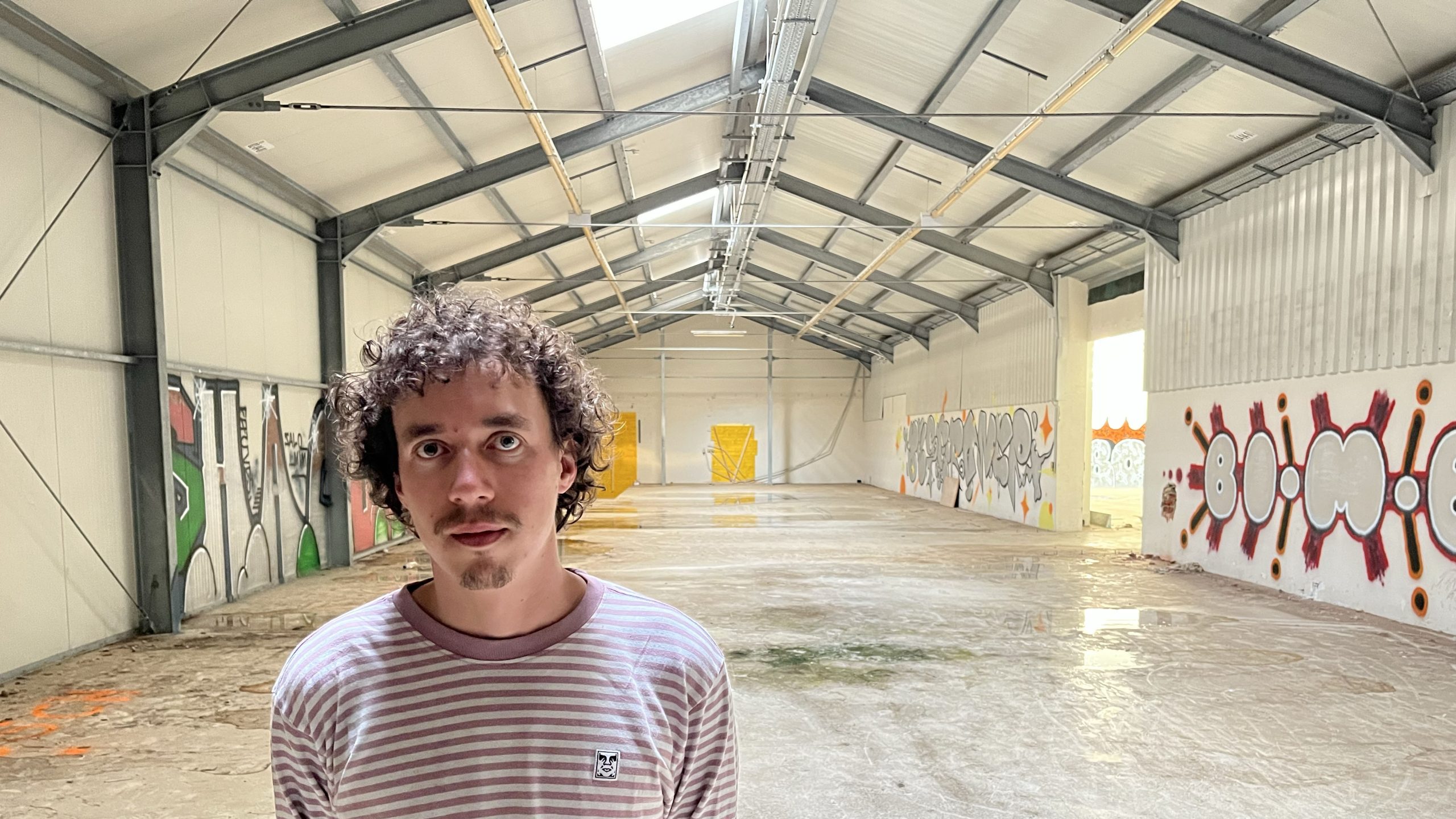 Markus Wohlkönig in der neuen Skatehalle im Hornig-Areal in der Waagner-Biro-Straße.