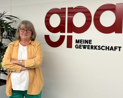 Beatrix Eiletz im ÖGB Haus in Eggenberg.