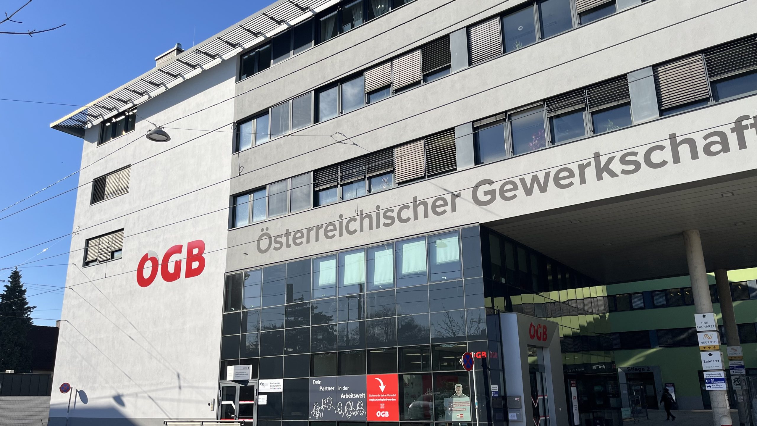 Das ÖGB Haus in Eggenberg.