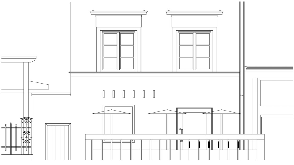Zu sehen ist eine Skizze des Gasgartens.