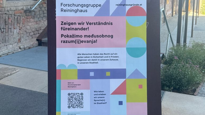 Plakat vom Sprachprojekt Reininghaus